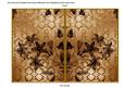 Vintage Tea Flower Side Damask 7x5in Cut and Fold Card