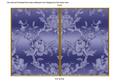 Blue Metallic All Over Rose 7x5in Cut and Fold Card
