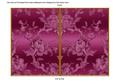 Cerise Metallic All Over Rose 7x5in Cut and Fold Card