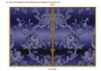 Dark Blue Metallic All Over Rose 7x5in Cut and Fold Card