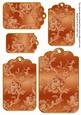 Borange Metallic All Over Roses Tag Embellishment Sheet