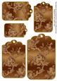 Vtea Metallic All Over Roses Tag Embellishment Sheet