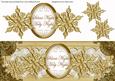 Cream Goldflake Silent Night Large Dl Decoupage Topper