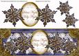 Dark Blue Goldflake Silent Night Large Dl Decoupage Topper
