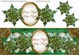 Dark Green Goldflake Silent Night Large Dl Decoupage Topper