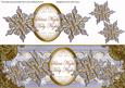 Pale Blue Goldflake Silent Night Large Dl Decoupage Topper