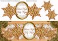 Peach Goldflake Silent Night Large Dl Decoupage Topper