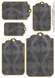 Black Embossed Christmas Trees 7x5in Cut and Fold Card