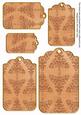Borange Embossed Christmas Trees Tag Embellishment Sheet