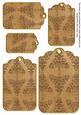 Vtea Embossed Christmas Trees Tag Embellishment Sheet