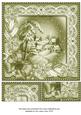 Snowy Village Olive Poinsettia 8in Picture Sheet