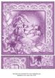 Snowy Village Lilac Poinsettia 8in Picture Sheet