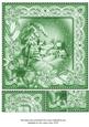 Snowy Village Green Poinsettia 8in Picture Sheet