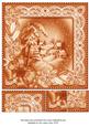 Snowy Village Borange Poinsettia 8in Picture Sheet