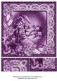 Snowy Village Purple Poinsettia 8in Picture Sheet