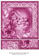 Snowy Village Cerise Poinsettia 8in Picture Sheet