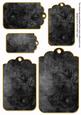 Black Tea Rose Tag Embellishment Sheet