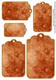 Borange Tea Rose Tag Embellishment Sheet