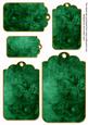 Dgreen Tea Rose Tag Embellishment Sheet