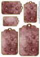 Dpink Tea Rose Tag Embellishment Sheet