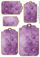 Lilac Tea Rose Tag Embellishment Sheet