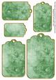 Mint Green Tea Rose Tag Embellishment Sheet