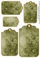 Olive Tea Rose Tag Embellishment Sheet