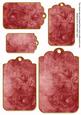 Pink Tea Rose Tag Embellishment Sheet