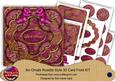 Cerise Goldflake Let It Snow! 3D Rosette 8in Card Front Kit