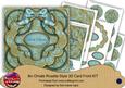 Teal Goldflake Let It Snow! 3D Rosette 8in Card Front Kit