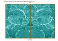 Teal Oriental Lily Pad 7x5 Cut and Fold Card