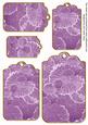 Lilac Oriental Lily Pad Tag Embellishment Sheet