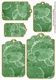 Mid Green Oriental Lily Pad Tag Embellishment Sheet