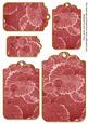 Pink Oriental Lily Pad Tag Embellishment Sheet