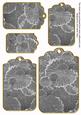 Silver Oriental Lily Pad Tag Embellishment Sheet