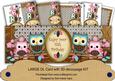 Pink Blue Owls 15th Birthday Large Dl Card Kit