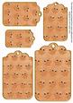 Borange Toned Owl Tag Embellishment Sheet