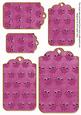 Cerise Toned Owl Tag Embellishment Sheet
