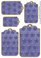 Dark Blue Toned Owl Tag Embellishment Sheet