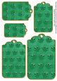 Dark Green Toned Owl Tag Embellishment Sheet