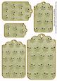 Olive Toned Owl Tag Embellishment Sheet