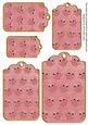 Pink Toned Owl Tag Embellishment Sheet