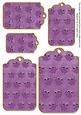 Purple Toned Owl Tag Embellishment Sheet