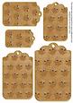 Vintage Tea Toned Owl Tag Embellishment Sheet
