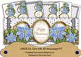Pale Blue Poinsettia Anglaise Happy Christmas Large Dl Kit