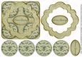 Olive Holly Seasons Greetings 3D Rosette Decoupage Topper