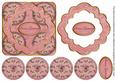 Pink Holly Seasons Greetings 3D Rosette Decoupage Topper