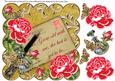 Bpink Roses Gold Grow Old with Me. 8in Scallop Step by Step