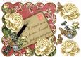 Cream Roses Dred If Friends Were. 8in Scallop Step by Step