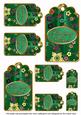 Dgreen Painted Coloured Cherry Blossom Birthday Tag Sheet